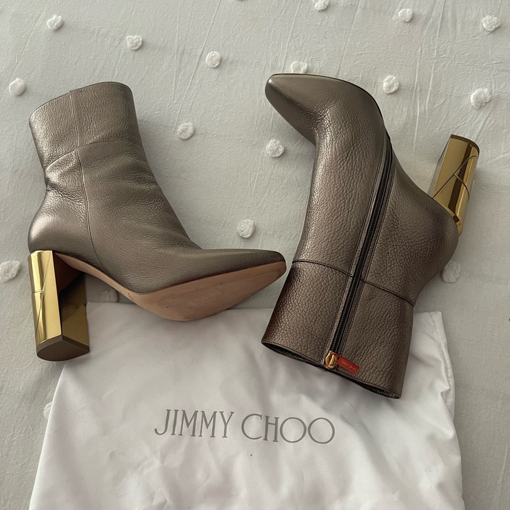 Jimmy Choo metallic leather boots